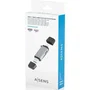 AISENS Lector de Tarjetas ASCR-2AC11-GR Gris USB-C y USB-A